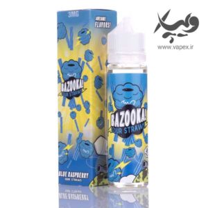 جویس بازوکا Bazooka Blue Raspberry Sour Straws بلوبری