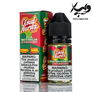 سالت پاستیل هندوانه توت فرنگی کلود نوردز Cloud Nurdz Sour Watermelon Strawberry